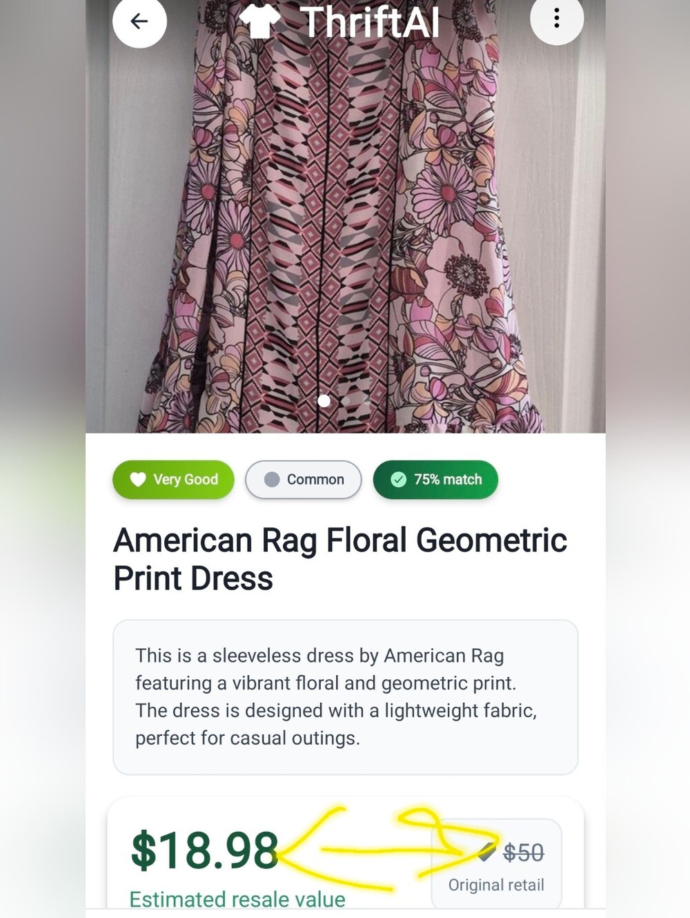 AMERICAN RAG mixed Print Dress - Picture 5 of 7